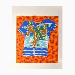Leo Guida, Abstrakte Komposition, Original Lithographie, 1970er