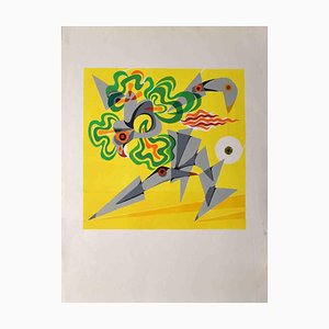 Leo Guida, Abstract Composition, Original Lithograph, 1970s