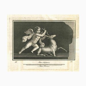 Old Master, Ancient Roman Fresco, Original Etching, 18th Century