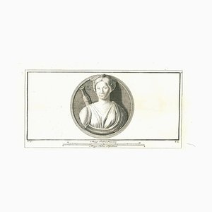 Vincenzo Campana, Ancient Roman Statue, Original Etching, 18th Century