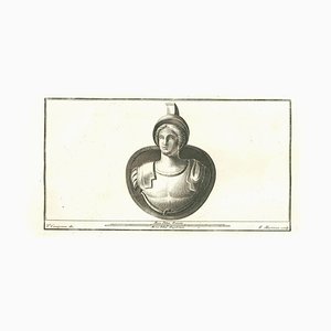 Vincenzo Campana, Ancient Roman Statue, Original Etching, 18th Century