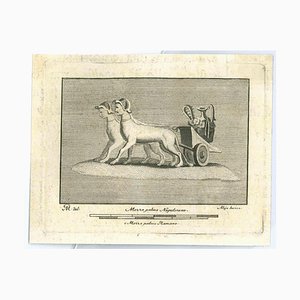 Vincenzo Aloja, Ancient Roman Fresco, Original Etching, 18th Century