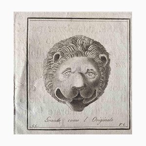 Old Master, Animal Figures from Ancient Rome, Original Etching, 1750s