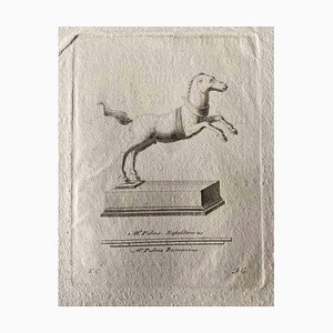 Old Master, Animal Figures from Ancient Rome, Original Etching, 1750s