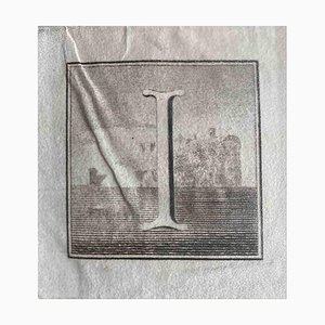 Carlo Nolli, Antiquitäten von Herculaneum, Buchstabe des Alphabets I, Radierung, 18. Jh.