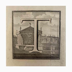 Carlo Nolli, Antiquities of Herculaneum: Letter of the Alphabet T, Etching, 18th Century