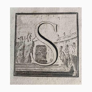 Old Master, Antiquities of Herculaneum, Letter S, Etching, 18th Century