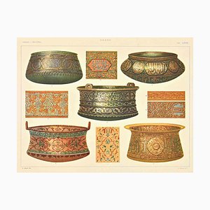 A. Alessio, Decorative Objects, Chromolithograph, Early 20th Century