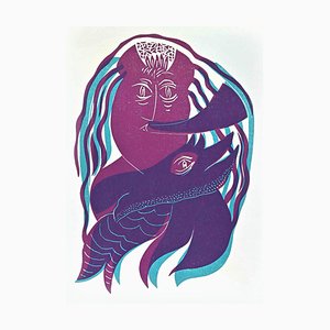 Axel Hartenstein, Creatures, Screen Print, Mid 20th Century