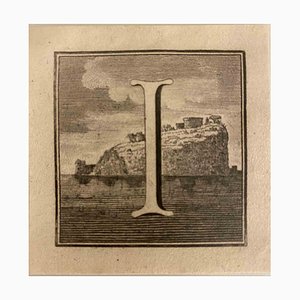 Luigi Vanvitelli, Letter of the Alphabet I, Etching, 18th Century