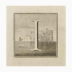 Luigi Vanvitelli, Letter of the Alphabet I, Etching, 18th Century