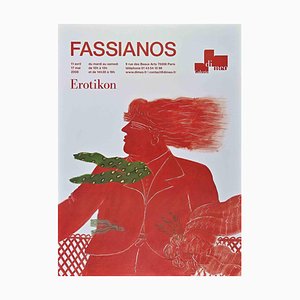 Affiche d'Exposition Erotikon par Alekos Fassianos pour Galerie Di Meo, 2008