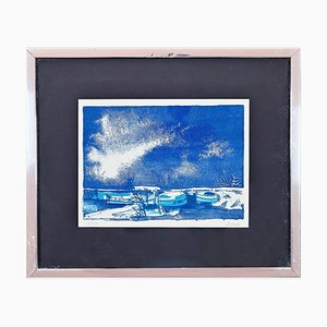 Giancarlo Isola, Marine, Gravure sur Bois, 1970s
