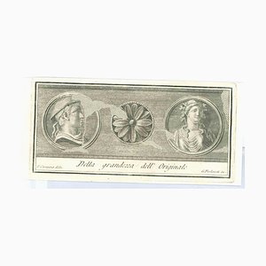 Vincenzo Campana, Ancient Roman Fresco Portraits, Etching, 18th Century