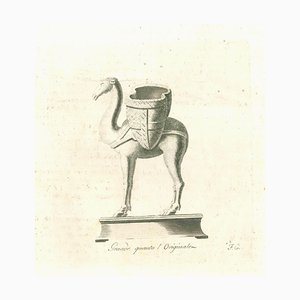 Alter Meister, Antike Römische Statue, Original Radierung, 18. Jh.