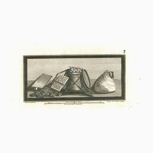 Filippo De Grado after Vanni, Ancient Roman Still Life, Etching, 18th Century