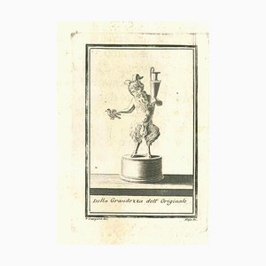 Vincenzo Campana, Ancient Roman Statues, Original Etching, 18th Century