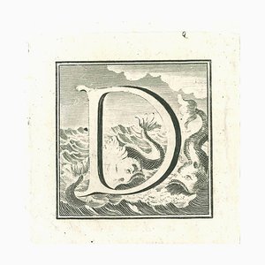 Old Master, Capital Letter for the Antiquities of Herculaneum Exposed, Etching, 18th Century