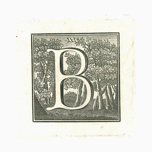 Old Master, Capital Letter for the Antiquities of Herculaneum Exposed, Etching, 18th Century