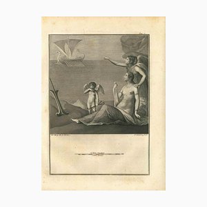 Pietro Campana, Antiquities of Herculaneum, Original Etching, 18th Century