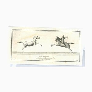 Vincenzo Campana, Ancient Roman Statues, Original Etching, 18th Century