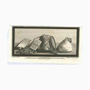 Niccolò Vanni, Ancient Roman Relief Statues, Original Etching, 18th Century