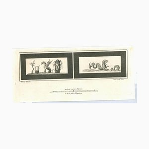 Niccolò Vanni, Ancient Roman Frescoes, Original Etching, 18th Century
