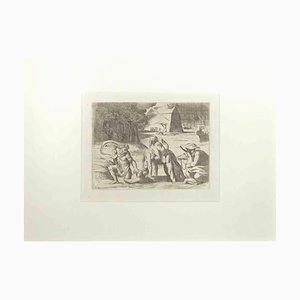 Giovanni Lanfranco, Genesis 7, Old Testament Story, Etching, 1607