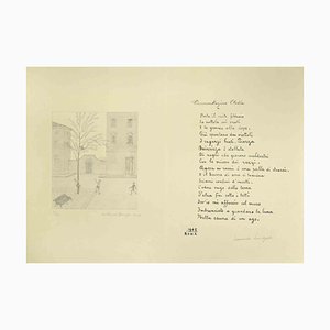 Antonio Donghi, Circonvallazione Clodia, Lithograph, 1945