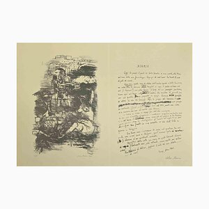 Mino Maccari, The Diary, Lithograph Print, 1944