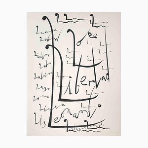 Rafael Alberti, Letter L, Lithograph, 1972