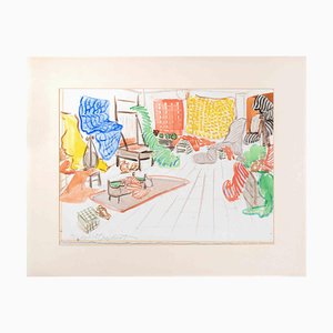 Unknown, My Room, Drawing, 1948