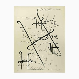 Rafael Alberti, Letter H, Lithograph, 1972