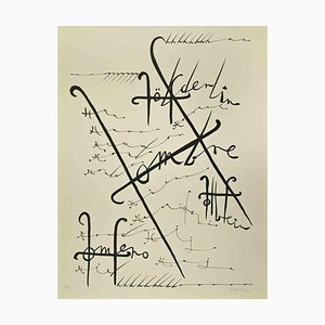 Rafael Alberti, Letter H, Lithograph, 1972