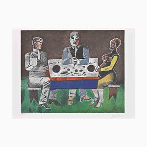Franco Gentilini, The Dinner, Etching, 1970s