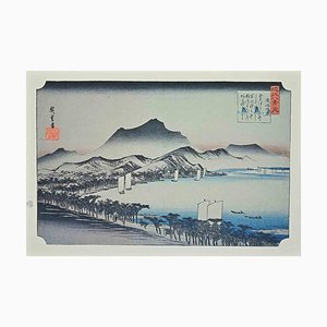 After Utagawa Hiroshige, Scenic Spot in Oomi, Lithograph