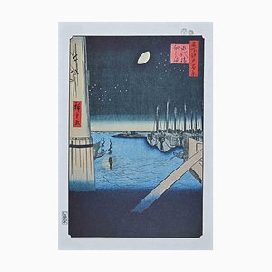 After Hiroshige, Tsukda Island, Original Lithograph, Mid 20th Century