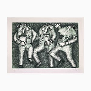 Enrico Baj, The Generals, Etching, 1970s