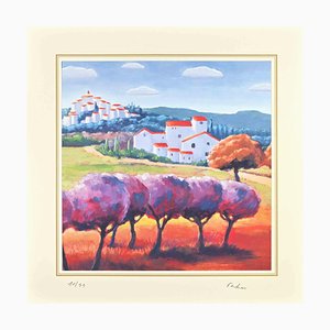 Nicholas Verrall, The Village, Lithograph, Late 20th Century
