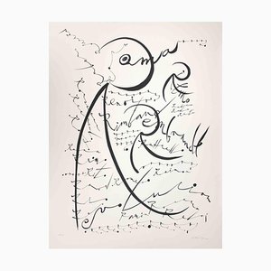 Rafael Alberti, Letter R, Lithograph, 1972