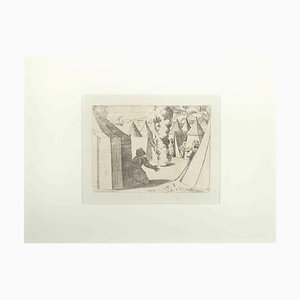 Giovanni Lanfranco, Exodus 16, Old Testament Story, Etching, 1607