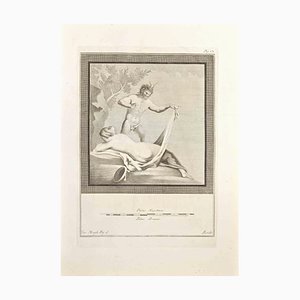 Giovanni Morghen, Pan und nackte Frau, Radierung, 18. Jh.
