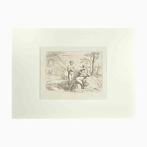 Giovanni Lanfranco, Genesis 2, Old Testament Story, Etching, 1607