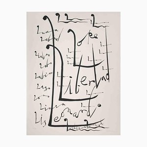 Rafael Alberti, Letter L, Lithograph, 1972