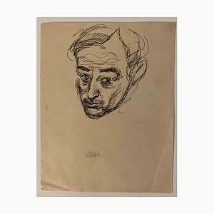 Mino Maccari, Portrait, Drawing, Mid-20th Century