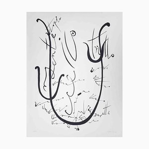 Rafael Alberti, Letter U, Lithograph, 1972