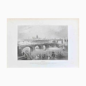 William Henry Bartlett, Bridge, London, Southwark and Blackfriars..., 19th Century, Lithograph