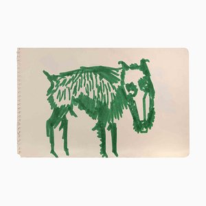 Reynold Arnould, Tier, Marker Zeichnung, 1970