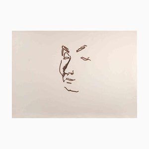 Reynold Arnould, Portrait, Marker Zeichnung, 1970