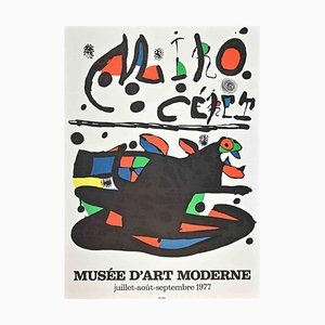 Poster vintage del Museo d'arte moderna Joan Miró, 1977